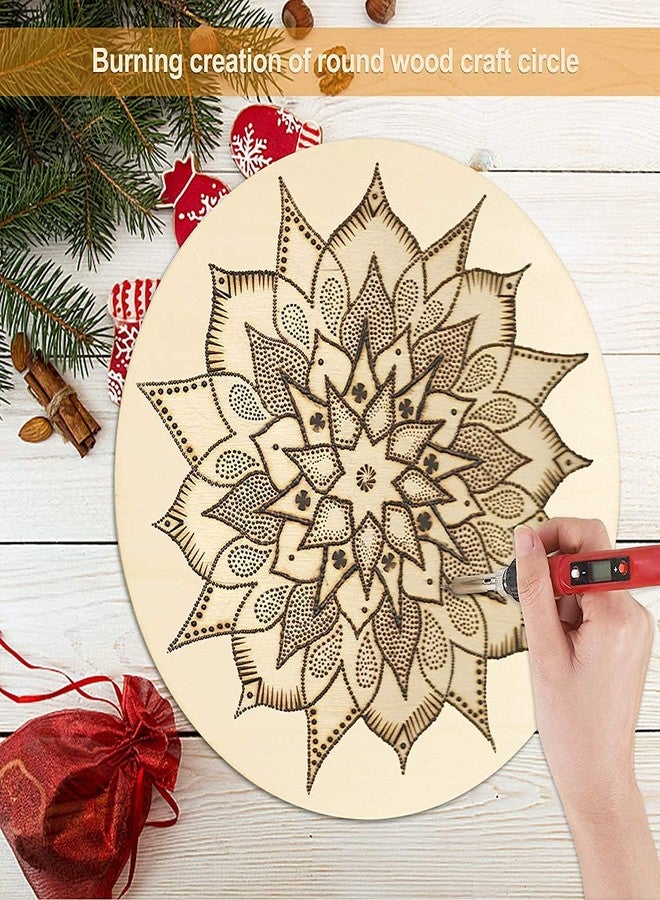 PD Craftozone Round Circle MDF Pine Wood 12 Cm MDF Boards for Art and Craft - 2.5mm Unfinished Round Wood Slices for Resin Art, Mandala Art,Pyrography, Painting, Plain Pine MDF Coasters (5) - Image 5